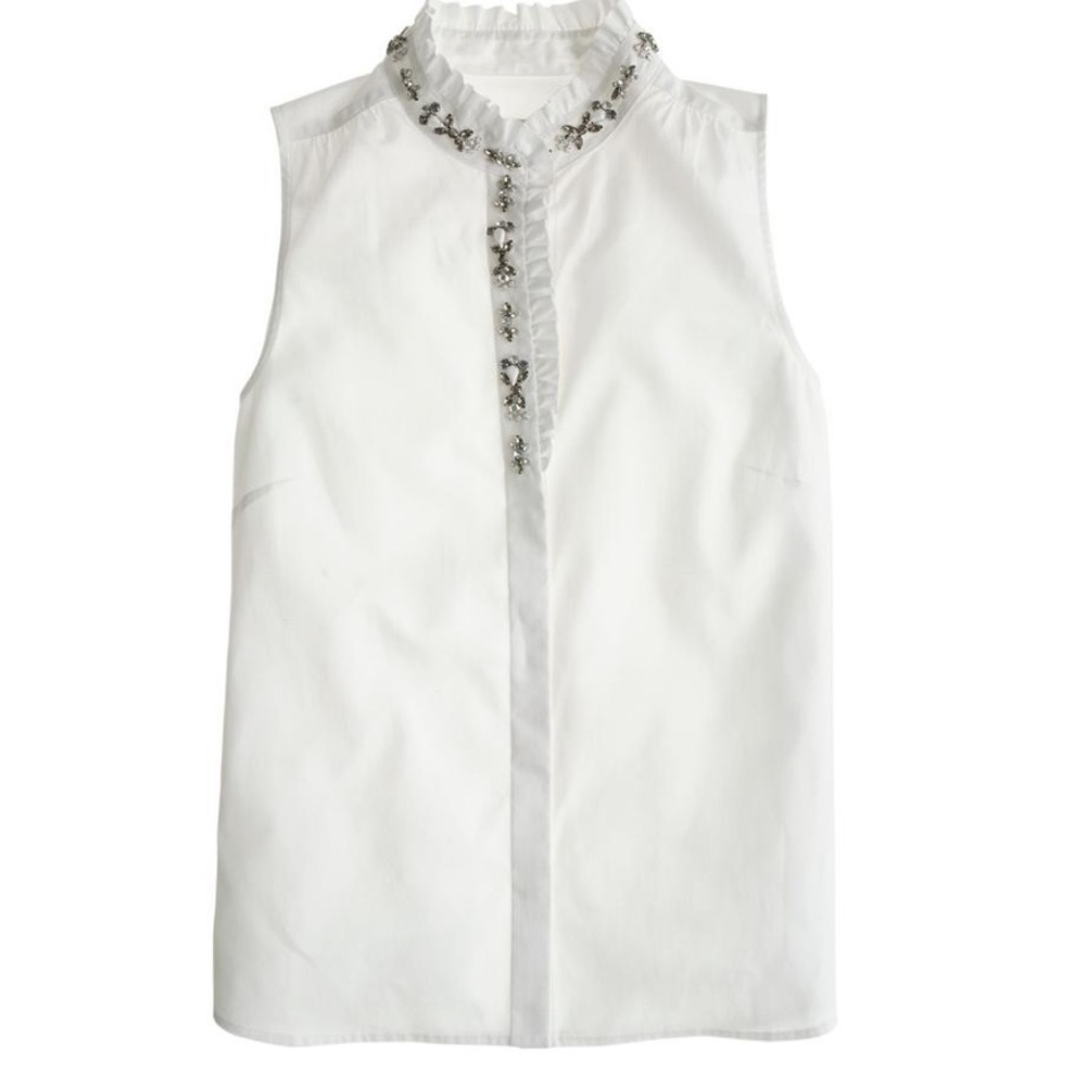 J. Crew Jewel Neck Blouse